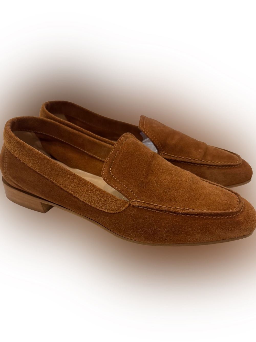 Coach & Four VTG Vera Italian Rust / Brown Suede Loafers Sz 9 EUC